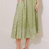 THE MORE THE MERRIER WOVEN FULL MIDI SKIRT