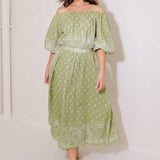 THE MORE THE MERRIER WOVEN FULL MIDI SKIRT