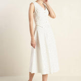 WALK WITH ME WOVEN MIDI SKIRT