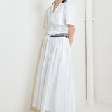 COASTAL COLLAR WOVEN MIDI SKIRT