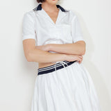 COASTAL COLLAR WOVEN MIDI SKIRT