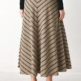 WEEKEND VIBE STRIP WOVEN MIDI SKIRT