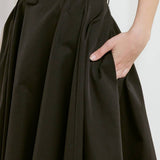 ROUGE ALLURE WOVEN FULL MIDI SKIRT