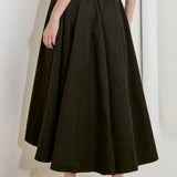 ROUGE ALLURE WOVEN FULL MIDI SKIRT