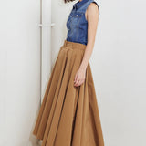 ROUGE ALLURE WOVEN FULL MIDI SKIRT