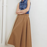 ROUGE ALLURE WOVEN FULL MIDI SKIRT