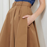 ROUGE ALLURE WOVEN FULL MIDI SKIRT