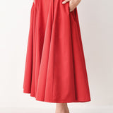 ROUGE ALLURE WOVEN FULL MIDI SKIRT
