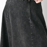 SHADOW STITCH ROMANCE DENIM MIDI SKIRT