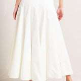 PALE FRAME WHITE WOVEN CIRCLE SKIRT