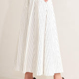 UPTOWN STRIPE WOVEN MDI CIRCLE SKIRT