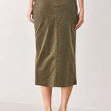 FERNWOOD BUCKLE-BELT MIDI SKIRT