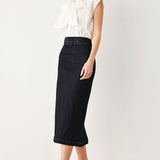 CLASSIC DENIM OFFICE MINI PENCIL SKIRT