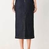 CLASSIC DENIM OFFICE MINI PENCIL SKIRT