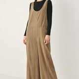 CARAMEL SLOUCHY CORDUROY JUMPSUIT