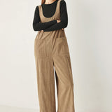 CARAMEL SLOUCHY CORDUROY JUMPSUIT