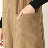 CARAMEL SLOUCHY CORDUROY JUMPSUIT
