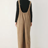 CARAMEL SLOUCHY CORDUROY JUMPSUIT