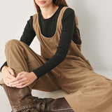 CARAMEL SLOUCHY CORDUROY JUMPSUIT