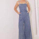 BEGIN AGAIN BLUE DENIM JUMPSUIT