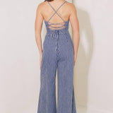 BEGIN AGAIN BLUE DENIM JUMPSUIT