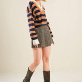 ETERNAL DEVOTION PLAID SKORT