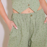 DRIFTING CURRENTS OLIVE WOVEN PANTS