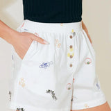 AFTER HOURS WHITE WOVEN SHORTS