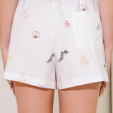AFTER HOURS WHITE WOVEN SHORTS