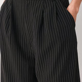 PARK AVENUE PINSTRIPE WOVEN CULOTTE PANTS