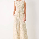 DELICATE BEAUTY WOVEN LACE PANTS
