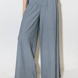 SMILE BRIGHT IN GREY WOVEN PANTS