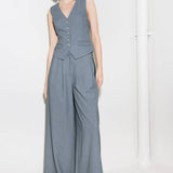 SMILE BRIGHT IN GREY WOVEN PANTS