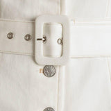 TAKE THE LEAD WHITE WOVEN ROMPER