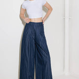 HOLD JOY IN INDIGO WOVEN PANTS