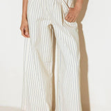 COFFEE RUN STRIPED WOVEN PANTS