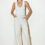 COFFEE RUN STRIPED WOVEN PANTS