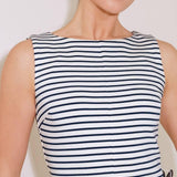 A PRECIOUS LIFT NAVY KNIT ROMPER