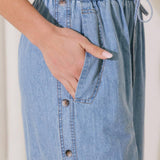 RIVERSIDE SIPS LIGHT INDIGO CHAMBRAY PANTS