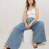 CALM & COLLECTED BLUE DENIM PANTS