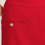 MELTED MARSHMALLOW RED WOVEN SKORT
