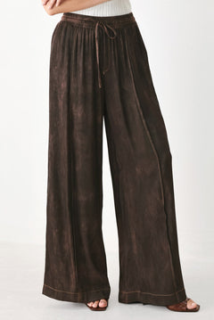 Flying Tomato Sable Lounge Woven Pants in dark brown