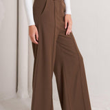 MONDAY FLOW BROWN WOVEN PANTS
