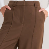 MONDAY FLOW BROWN WOVEN PANTS