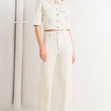 MODERN NEUTRAL TWILL PANTS