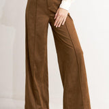 BROWN SUGAR FAUX SUEDE PANTS