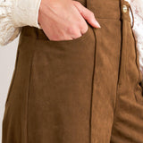 BROWN SUGAR FAUX SUEDE PANTS
