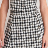 MONA CHECK TWEED SKORT