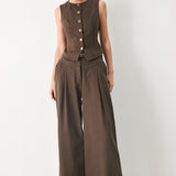 BROWN SUGAR STATEMENT WOVEN PANTS