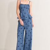 MIDNIGHT POLKA WOVEN PANTS